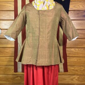 Ladies Silk 18th Century Colonial Jacket (Medium)
